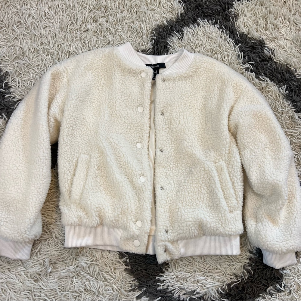 Faux Shearling Bomber Jacket